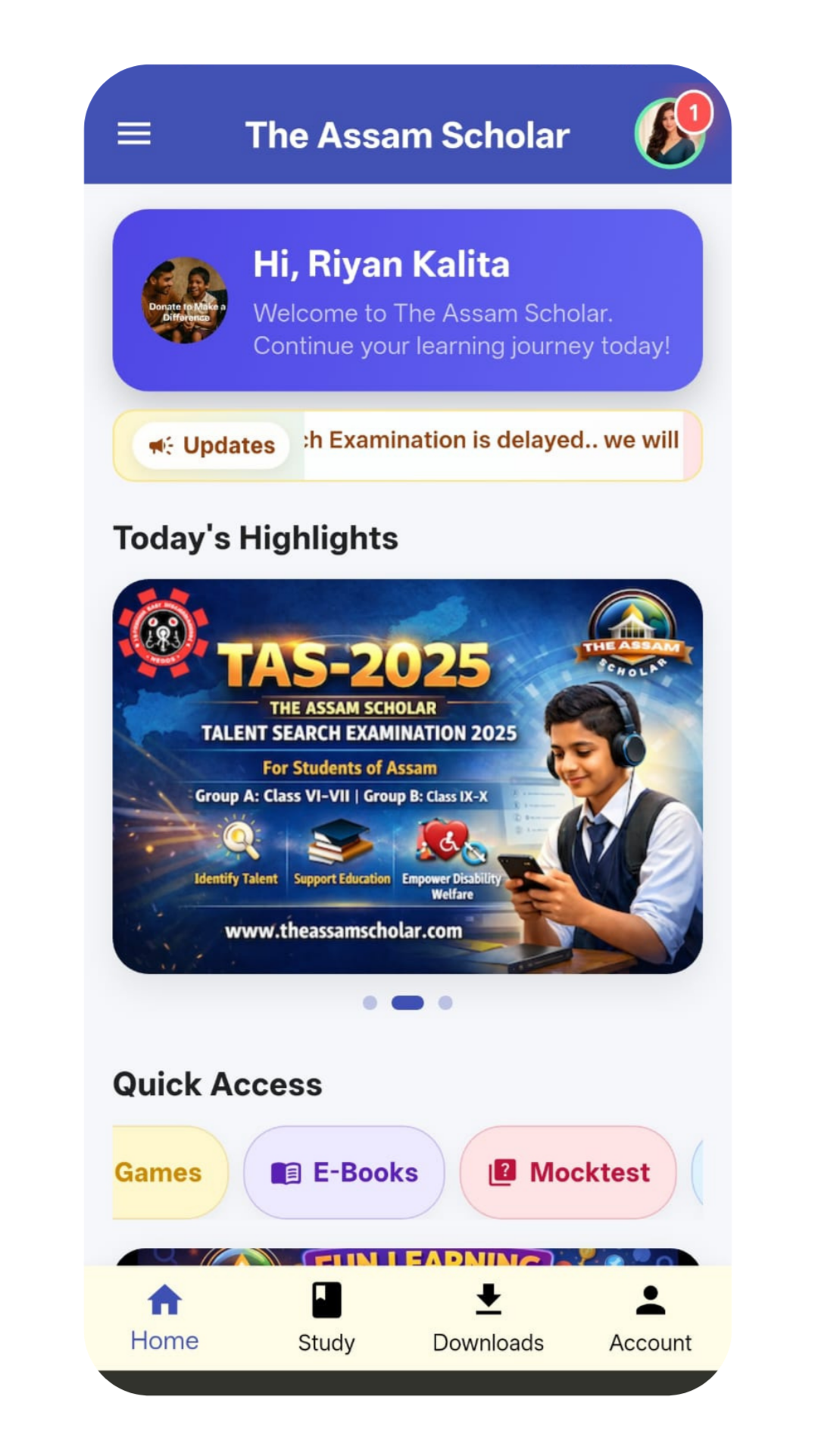 The Assam Scholar app preview